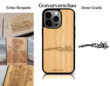 INDIVIDUELL iPhone 14 Pro Bambus-Kunststoff